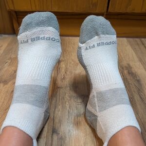 White and Gray Men's Socks